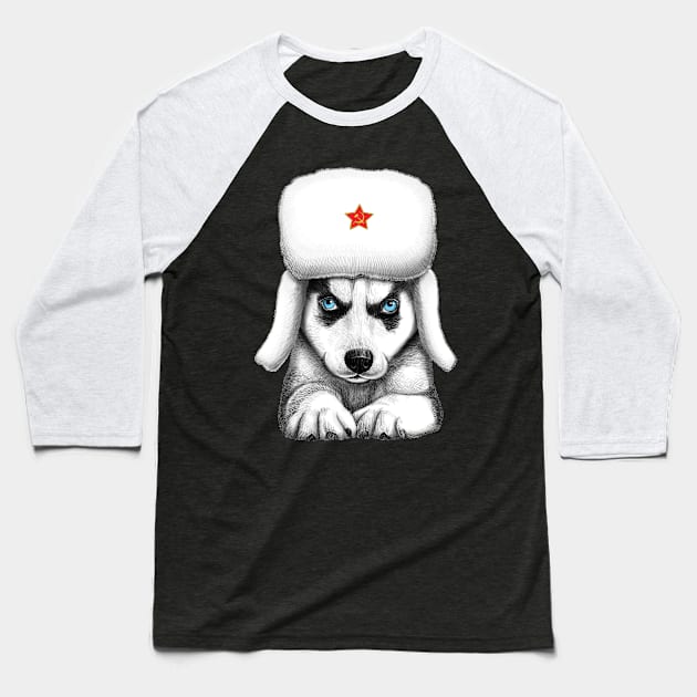 Siberian husky Baseball T-Shirt by NikKor